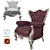 Elegant Royal Classic Armchair 3D model small image 1