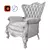 Elegant Royal Classic Armchair 3D model small image 5