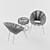 Elegant Salsa Chairs & Table 3D model small image 5