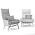 Elegant Wendelbo Sunday Armchair 3D model small image 4