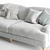 Elegant Rose Fabric Sofa 3D model small image 4