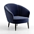 Elegant Samara II Armchair 3D model small image 3