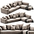 Sleek Flexform Lario Chaise Lounge 3D model small image 4