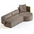 Elegant Bronze Patinated Sofa 3D model small image 3