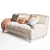 Elegant Rose 2-Seater Sofa 3D model small image 4