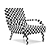Refinished Mid Century Lounge Chair 3D model small image 3