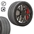 Stylish Rim and Tire Combo 3D model small image 3