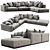 Versatile Flexform Lario Sectional 3D model small image 2