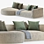 Gogan Sofa by Moroso 3D model small image 1