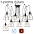 Futuro 2168-8U: Modern 8-Light Chandelier 3D model small image 1