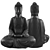 Zen Sitting Buddha Statue 3D model small image 4