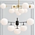 Elegant Starburst Chandelier Lights 3D model small image 1