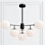 Elegant Starburst Chandelier Lights 3D model small image 3