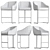 Astoria Take Five Bar Stool 3D model small image 2