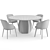  Italian Dining Set - Asterias Table with Bea and Caratos Chairs 3D model small image 5
