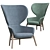 Elegant Hygge Lounge Chair 3D model small image 1