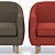 Tubby Armchair: Modern & Comfortable 3D model small image 3