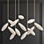 Elegant Gem Zigzag Chandelier 3D model small image 1