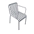 Sleek and Sturdy HAY Palissade Arm Chair 3D model small image 3
