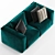 Zanotta Gamma 2-Seater Sofa: Sleek and Comfortable 3D model small image 3