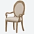 Corsica Dining Set: Table, Chairs, Armchair 3D model small image 4