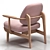 Elegant Oak Lounge Chair 3D model small image 4