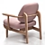 Elegant Oak Lounge Chair 3D model small image 8