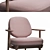 Elegant Oak Lounge Chair 3D model small image 9