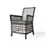 Elegant Ajour Rattan Chair 3D model small image 1