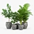 Modern Geometric Pot Planter Set 3D model small image 1