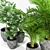 Modern Geometric Pot Planter Set 3D model small image 3