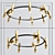 Modern Brass LED Pendant Light 3D model small image 1