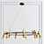 Modern Brass LED Pendant Light 3D model small image 2