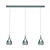 KHALIFA Chandelier: Stylish Glass Shade, 3 Halogen Lamps (8W) 3D model small image 1