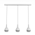 KHALIFA Chandelier: Stylish Glass Shade, 3 Halogen Lamps (8W) 3D model small image 3