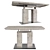 Sleek Monte Dining Table 3D model small image 2