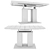 Sleek Monte Dining Table 3D model small image 3