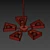 Scandinavian Wood Chandelier 3D model small image 3