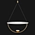 Luxury Gold Metal Acrylic Lamp 3D model small image 2