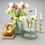 Decorative Tulip Set for Enhanced Interior  Vibrant Flowers for Elegant Décor 3D model small image 1