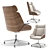 THEO Armchair: Stylish Comfort & Mobility 3D model small image 3