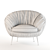 Elegant Round Armchair 3D model small image 5