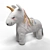 Magical Unicorn Plush Toy 3D model small image 1