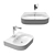 Hatria Area 60: Sleek Wall-Mounted Sink 3D model small image 1