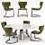 Modern Dining Set: Arketipo 01 3D model small image 1