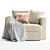 Crate and Barrel Lounge II Chair 3D model small image 2