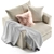 Crate and Barrel Lounge II Chair 3D model small image 3