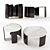 Jewel Coffee Table Set: 70cm & 90cm 3D model small image 1