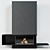 Minimalist Modern Fireplace 3D model small image 2