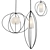 Elegant Treble Pendant Light 3D model small image 1